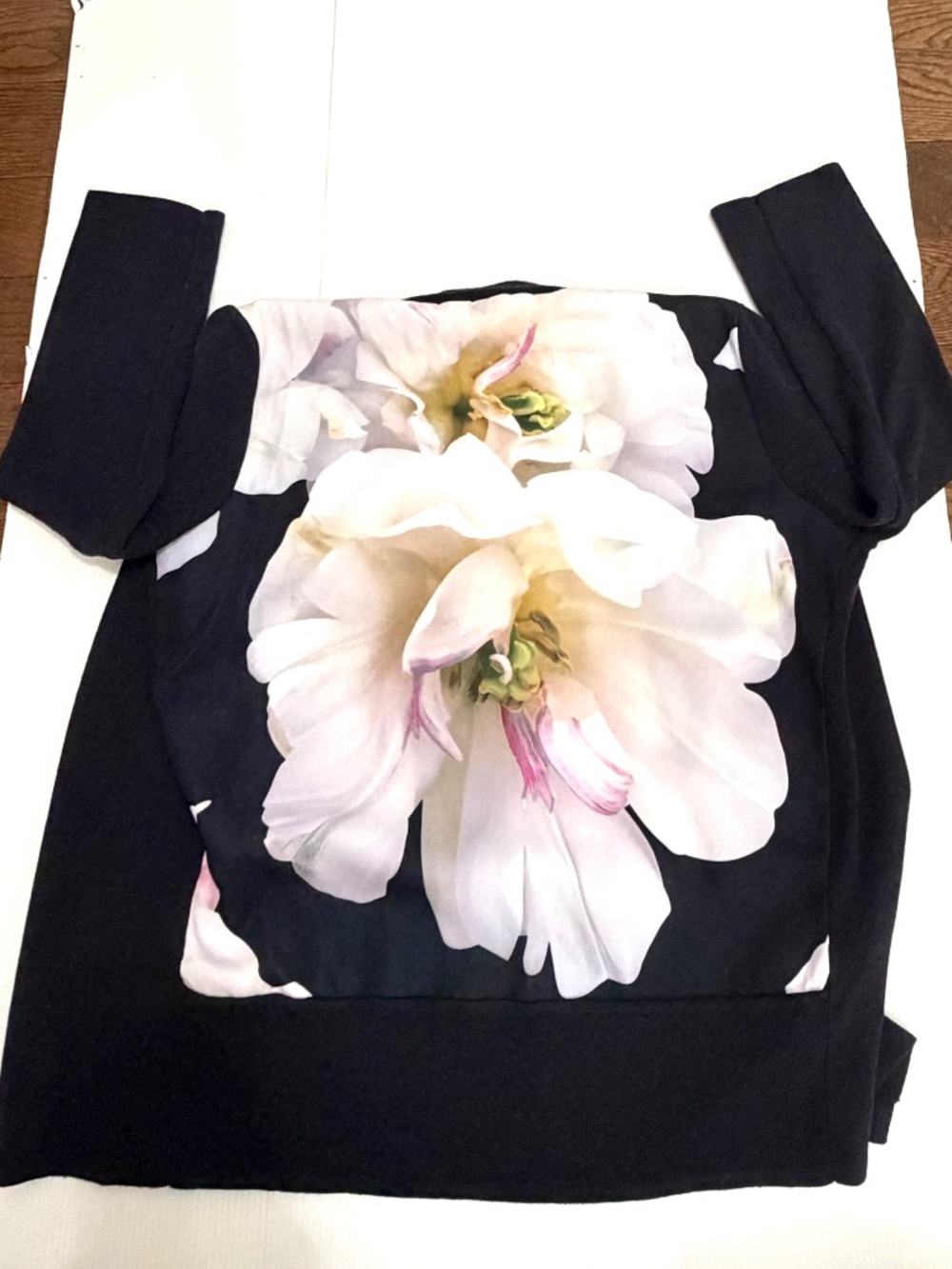 Ted Baker London Floral Woven-Back Knit Cardigan Shrug - Sz 0 (US XS) - Picture 8 of 10